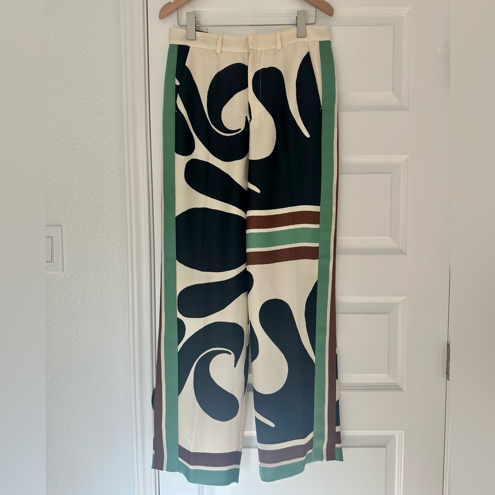 Zara printed satin pants size M